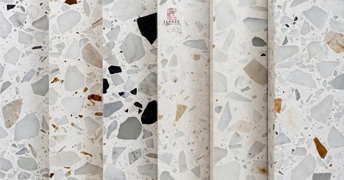 Modern interior using terrazzo surfaces from the best terrazzo supplier in India