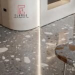 polished terrazzo flooring design in modern interior space