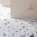 terrazzo flooring installation process in commercial building