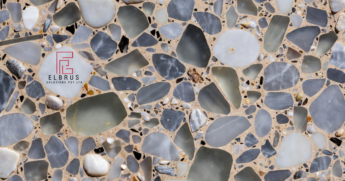 Entrance floor mats protecting terrazzo flooring from dirt and debris in commercial building