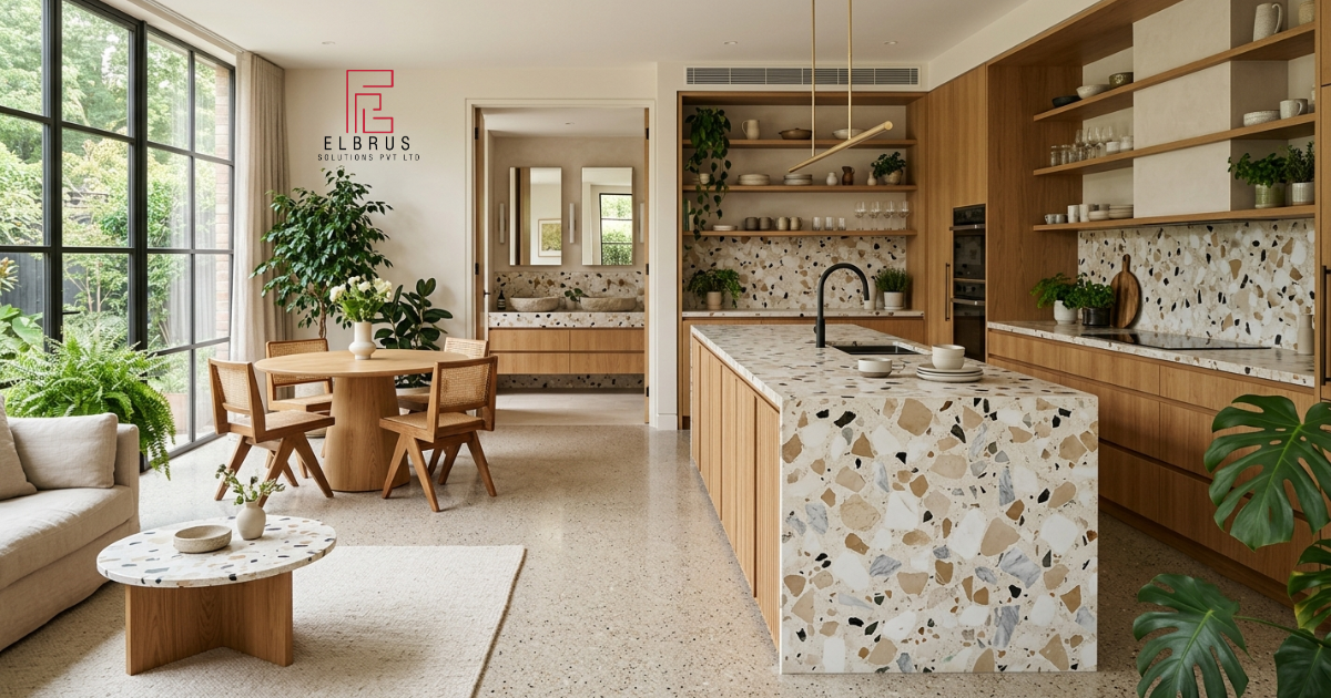Terrazzo flooring for sustainable buildings 