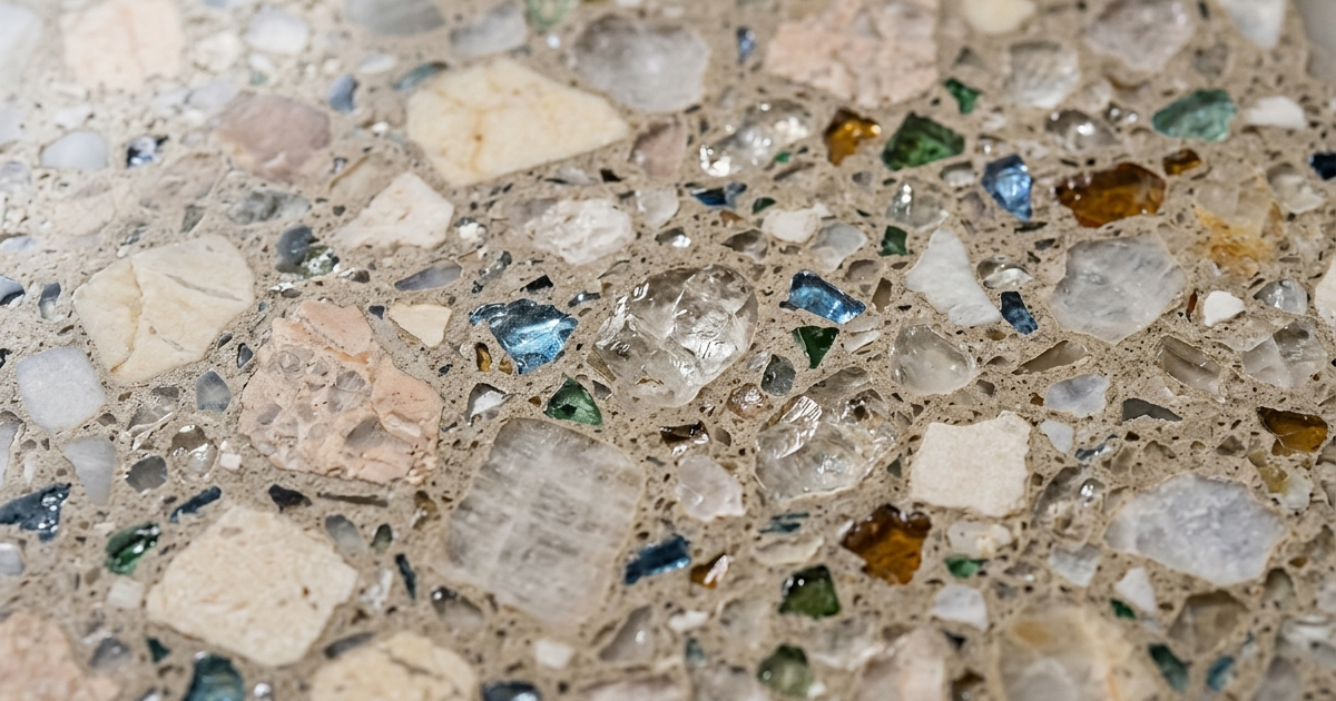 Terrazzo flooring compared with conventional floor tiles